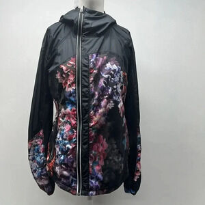 Lululemon Run Get Up And Glow Jacket Spring Has Sprung Multi Black Size 6